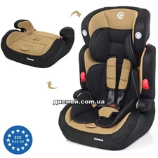 Детское автокресло ME 1008 JUNIOR Beige, черно-бежевое